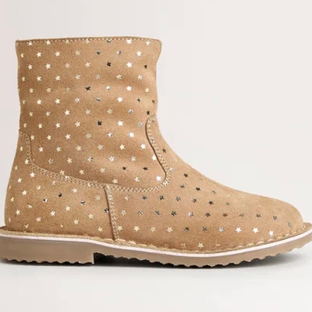 Mini Boden Cosy Short Leather Boots. Size 24 (US Size 7,5 ) .